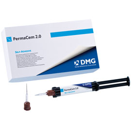 PermaCem 2.0 Luting Cement - A3 Opaque Shade. 1 - 9 gm Smartmix Syringe, 15