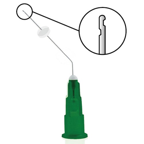 OptiProbe Double Sideport Irrigator Needle Tips, 27ga, 27 mm, Teal, 20/Pk