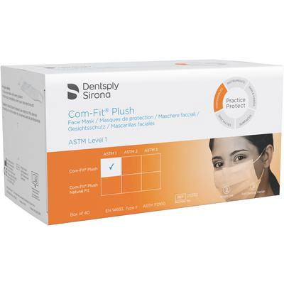 Com-Fit Plush Ear-Loop Face Mask - WHITE 40/Bx. CFP-1 light fluid resistance