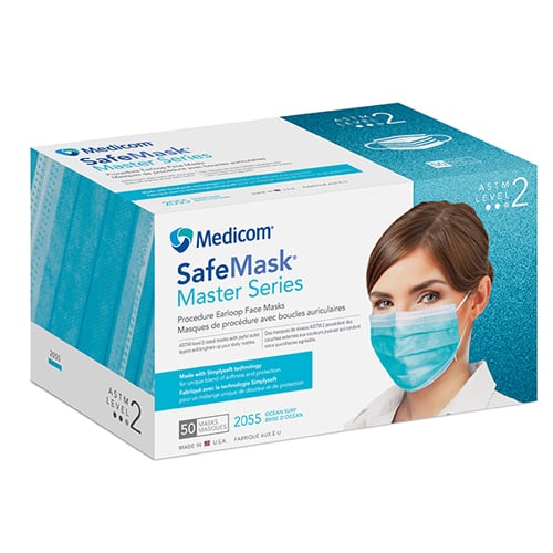 SafeMask Master Series Ear-Loop Face Mask ASTM Level 2 -Ocean Surf