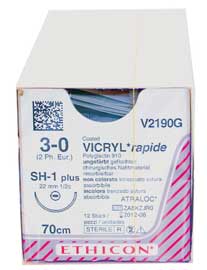 Ethicon Vicryl Rapide 5/0, 18" Vicryl Rapid Absorbable Coated Suture