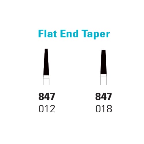 Quala FG #847.012 Flat End Taper Single Use Diamond, Coarse Grit, pack of 10