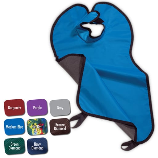 Flow X-Ray Adult (24" x 26") Apron with Attached Collar - MEDIUM BLUE