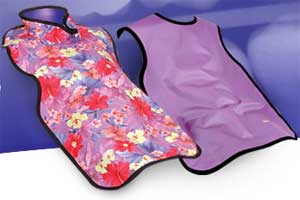Flow X-Ray Child (20" x 20") Lead Apron With Collar - BIG BLUE PAW PRINT. Front