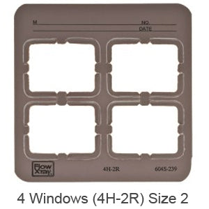 GreyLight Film Mounts Plastic/Grey 2 Rows, 4 Window Horizontal, Size 2, box