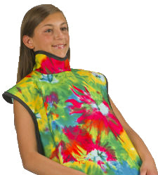 Flow X-Ray Child (20" x 20") Lead-Free Apron With Collar - TYE DYE PRINT. Front