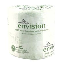 Envision 2-Ply Embossed Bathroom Tissue, White, 4.00" x 4.05", 550 sheets