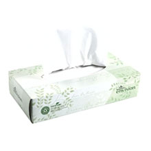 Envision 2-Ply Facial Tissues, White 8" x 8.33", Flat Box. 100 Tissues per Box
