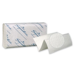 Signature 2-Ply Premium Multifold Paper Towels. White 9.2" x 9.4", Soft