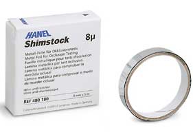 Hanel ShimStock Foil- 8 micron, 5/16", no color coating, when teeth are