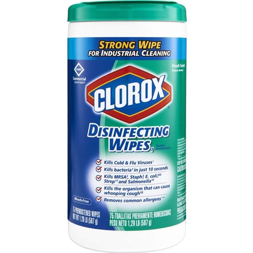 Clorox Disinfecting Wipes, Fresh Scent - 6 x 75 Wipes/Can. Kill viruses