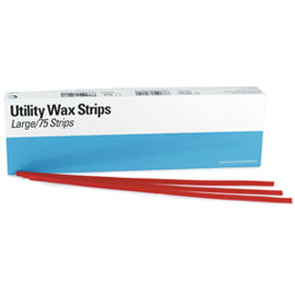 House Brand Utility Wax Strips - Large, Red, Box of 75 Strips