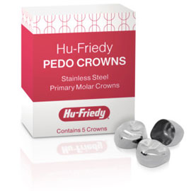 Hu-Friedy #7 Upper Right 1st Primary Molar Stainless Steel Crown Form, Box of 5