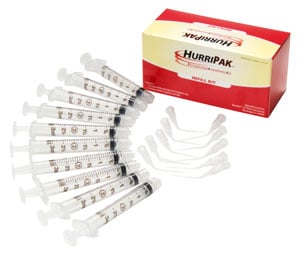 HurriPAK Refill Kit - Contains 10 Disposable Periodontal Irrigation Syringes &