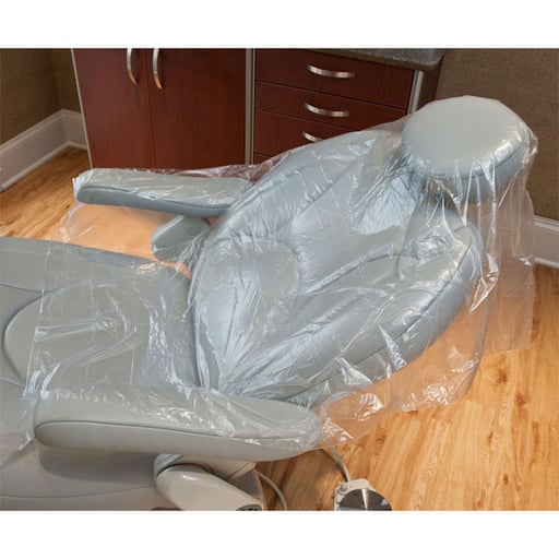 Stay-Put Half Chair Covers 125/Box. 33"W x 37"L. Smooth top surface laminated