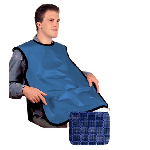 Flow X-Ray Adult (24" x 26") Lead Bib Apron Without Collar - ELECTRIC BLUE
