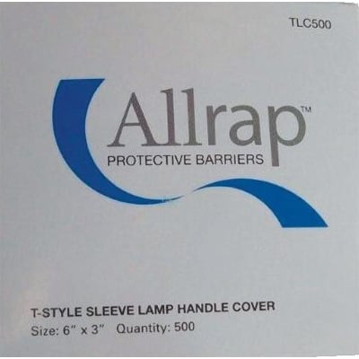 Allrap Disposable Light Handle Sleeve 6" x 3" - Clear - 500/Box. For T-Style