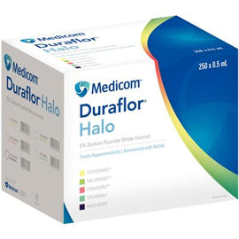 Duraflor Halo Varnish - Spearmint, 250 Units. 5% Sodium Fluoride White Varnish