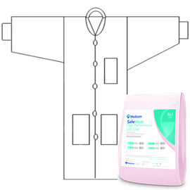 SafeWear High Performance Lab Coat - Pretty Pink - Medium 12/Pk. Made from high