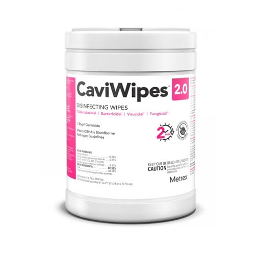 CaviWipes 2.0 Disinfectant Wipes 6"x 6.75", 160/Can