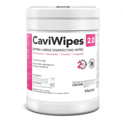 CaviWipes 2.0 Extra Large 9"x 12" Disinfectant Wipes 65/Can