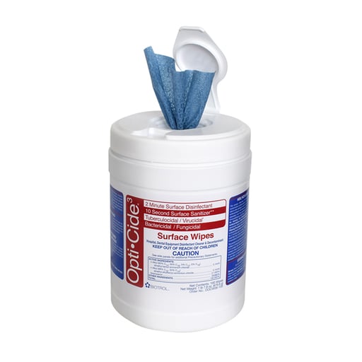 Opti-Cide3 Wipes, Large, 6" x 10". Opti-Cide 3 Disinfectant Cleaner