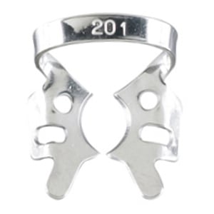 Miltex #201 Upper Molar Winged Metal Rubber Dam Clamp, single clamp