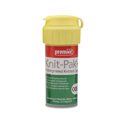 Knit-Pak+ Size 000 Aluminum Chloride Impregnated Knitted Retraction cord