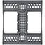 E-Z Jett Cassette 10 Place Instrument Holder, Gray, Holds 10 Instruments, Open