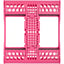 E-Z Jett Cassette 10 Place Instrument Holder, Neon Pink, Holds 10 Instruments