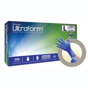 Ultraform Nitrile exam gloves:X-Small/Small 300/Bx