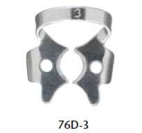 Miltex #3 Lower Molar Winged Metal Rubber Dam Clamp, single clamp