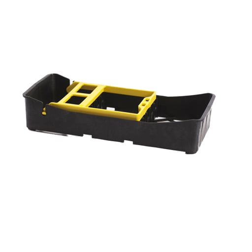 PractiPal Mini Tray with Yellow Clamp - 1/Pk. in a smaller size (80x188x37 mm)