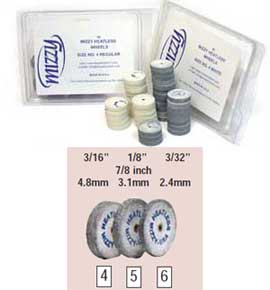 Mizzy Heatless #6 Gray Heatless Wheels are Made of Silicon Carbide, 7/8" x