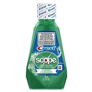 Scope Mouthwash, Classic Original Mint, 36ml (0.2 fl oz) bottle, 180 bottles