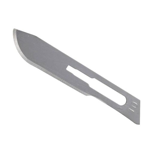 Myco Medical #10 Sterile Carbon Steel Surgical Scalpel Blade, Box of 100 blades