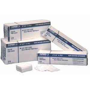 Defend 3" x 3" 4 ply Non-Sterile Non-Woven 32 gram weight Rayon/Polyester