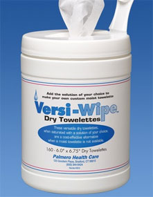 Versi-Wipe Dry Towelettes 6" x 6 3/4" 160/Canister