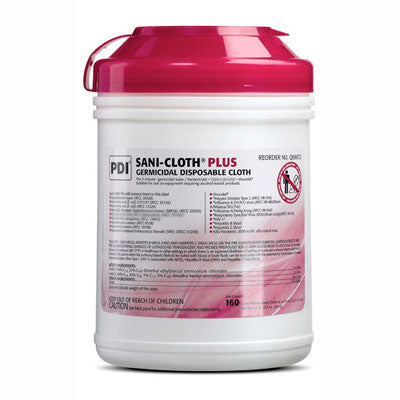 Sani-Cloth Plus Large Wipes (6" x 6.75") 160/Canister