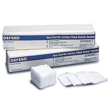 Defend 4" x 4" 4 ply Non-Sterile Non-Woven 32 gram weigh Rayon/Polyester