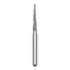 Solo #1314.10 coarse grit, pointed cone diamond bur, single use. Package of 25 burs