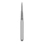 Solo #1314.10 fine grit, pointed cone diamond bur, single use. Package of 25 burs