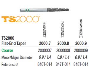 TS2000 Speed Cut Diamond FG #2000.9 Flat End Taper Coarse, pack of 5
