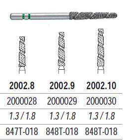 TS2000 Speed Cut Diamond FG #2002.10 Flat End Taper Coarse, pack of 5