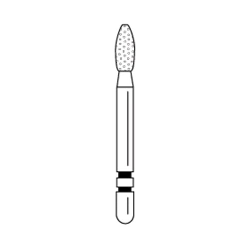 Two Striper FG #290.4 football shaped fine diamond bur, pack of 5