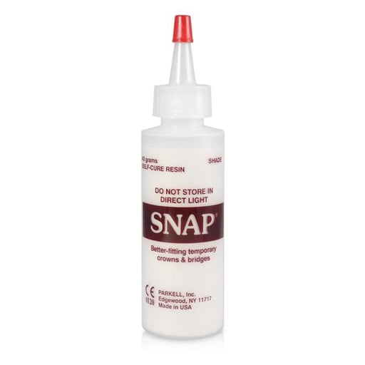 Snap Temporary Crown and Bridge Material, #62 shade, 40 gram Bottle of Powder