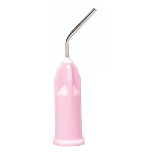 Pulpdent 20 ga x 1/2" Pre-Bent Dispenser Tips, Pink 20/Pk. Use with Kool-Dam
