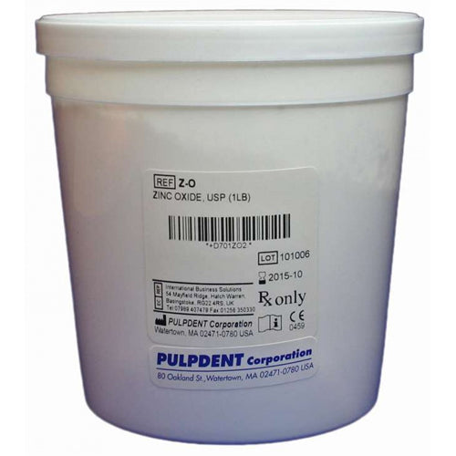 Pulpdent Zinc Oxide Powder, USP Grade, 1 Lb. Package