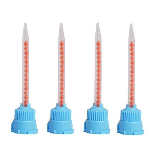Quala Crown & Bridge Mixing Tips 10:1 / 4:1 Ratio, Blue with Orange Inside