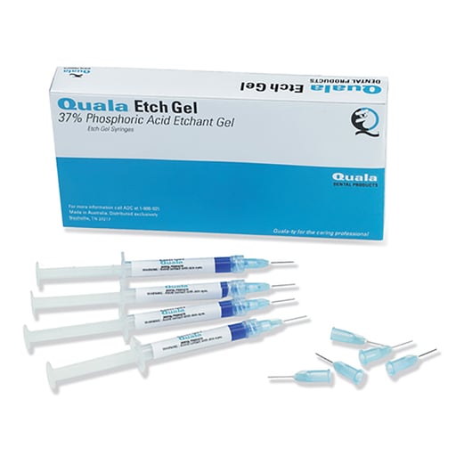 Quala Etch Gel 37% Phosphoric Acid Economy Kit, Includes 12 - 2.0 ml Syringes & 50 Applicator Tips.